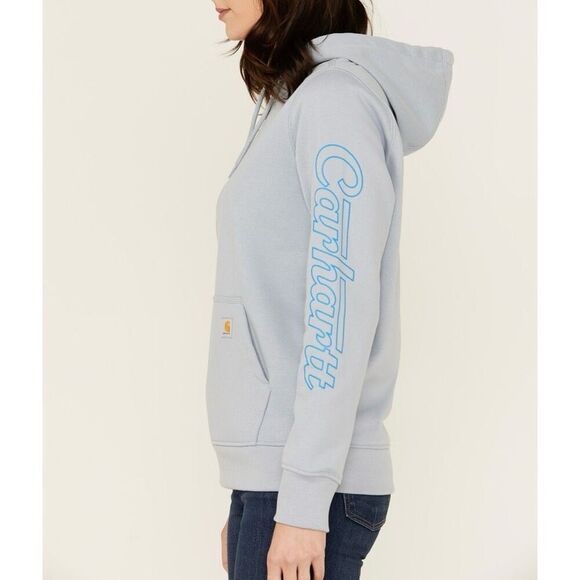 Carhartt Women’s Rain Defender Relaxed Fit Midweight Hooded Sweatshirt L - Picture 1 of 7